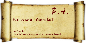 Patzauer Apostol névjegykártya