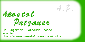 apostol patzauer business card